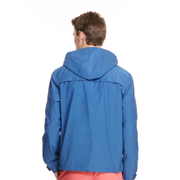 Vineyard Vines Mens Blue Windbreaker Jacket Lightweight Full Zip Hooded - Picture 2 of 10